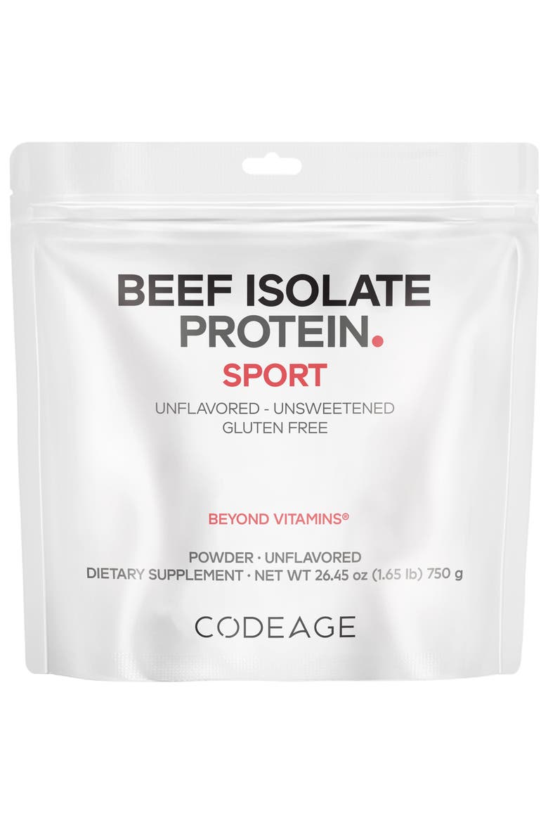 Grass-Fed Beef Isolate Protein Powder Supplement, Main, color, White