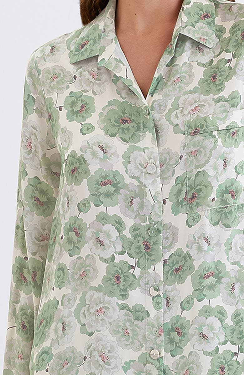 Papinelle Florence Cotton Sateen Pajamas, Alternate, color, Tea Green