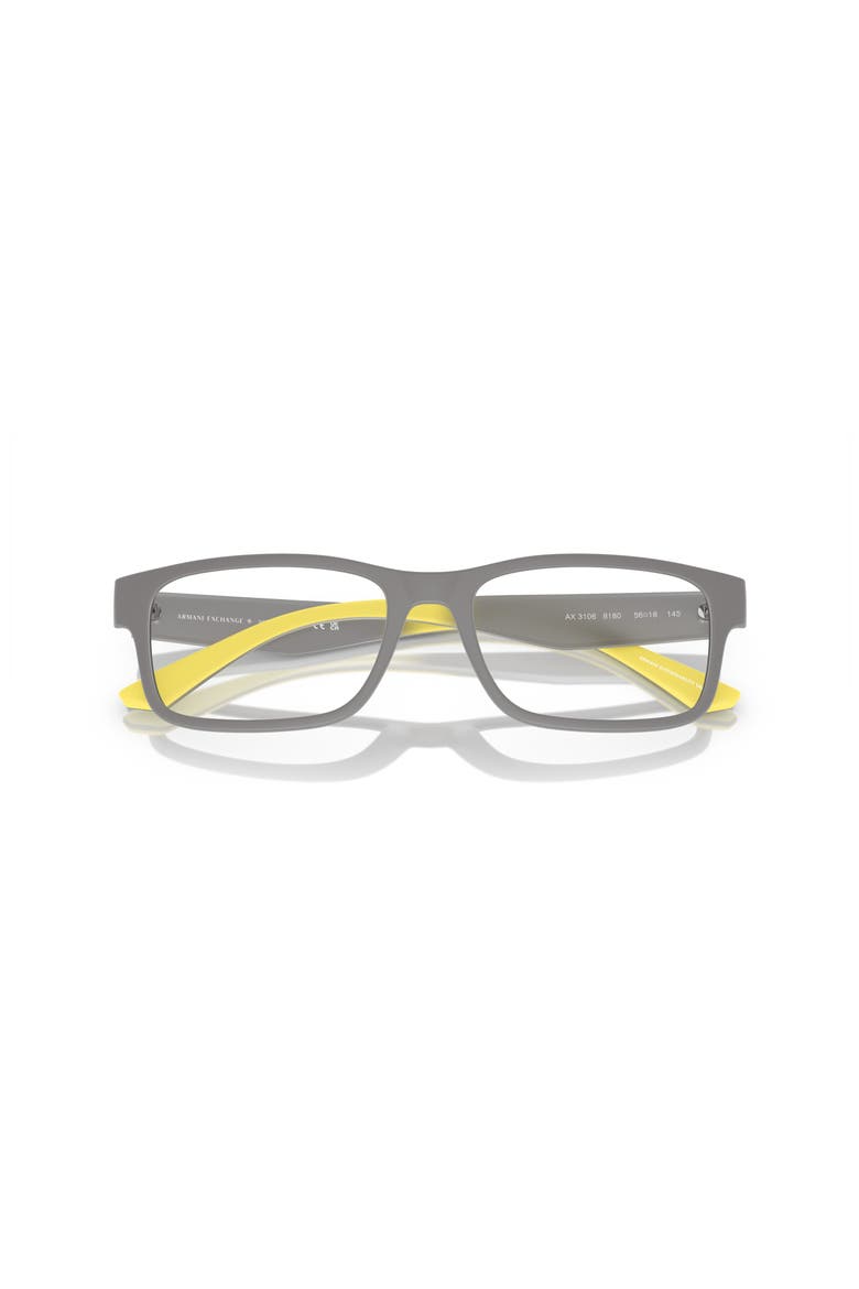 56mm Rectangle optical glasses, Alternate, color, Grey