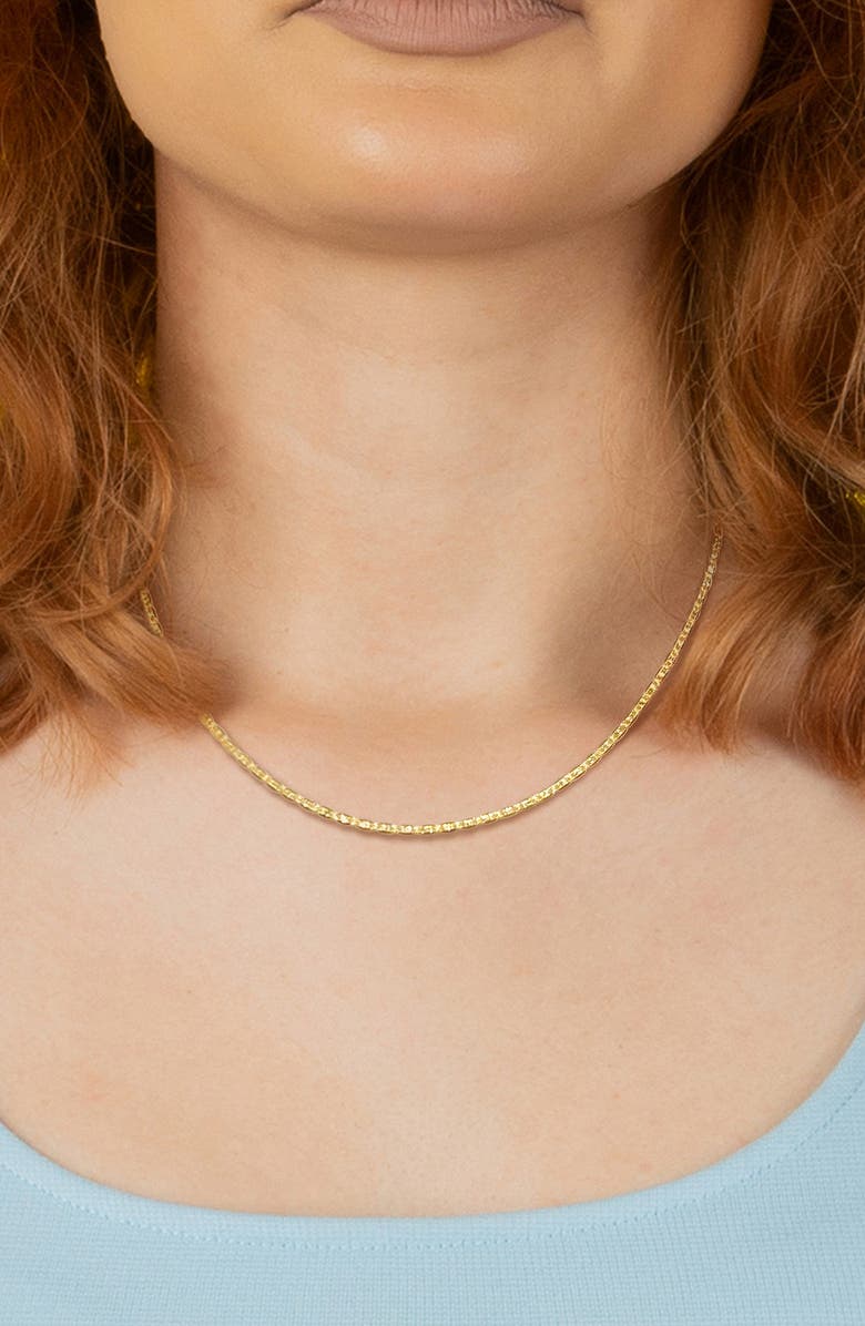 DELMAR 2mm Valentino Star Cut Chain Necklace, Alternate, color,