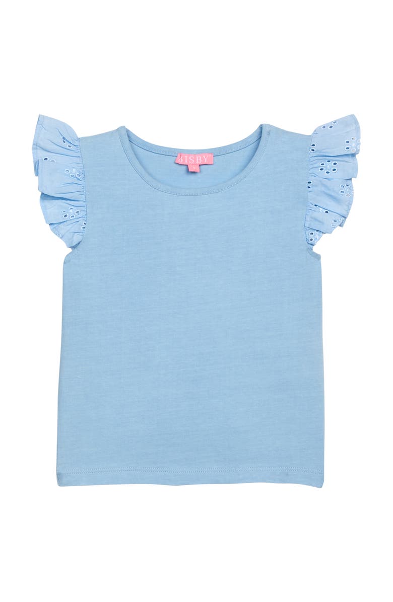 BISBY Kids' Knit Eyelet Tank, Main, color, Light Blue