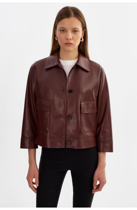 Elara | Faux Leather Jacket
