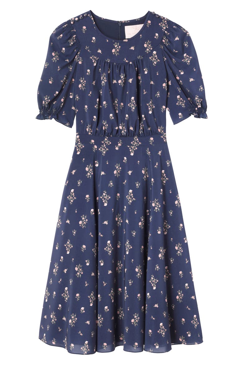 Emily Fit & Flare Dress (Nordstrom Exclusive), Alternate, color, NAVY/ VINTAGE CORAL