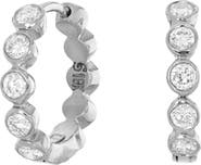 Sethi Couture Modern Diamond Bezel Hoop Earrings