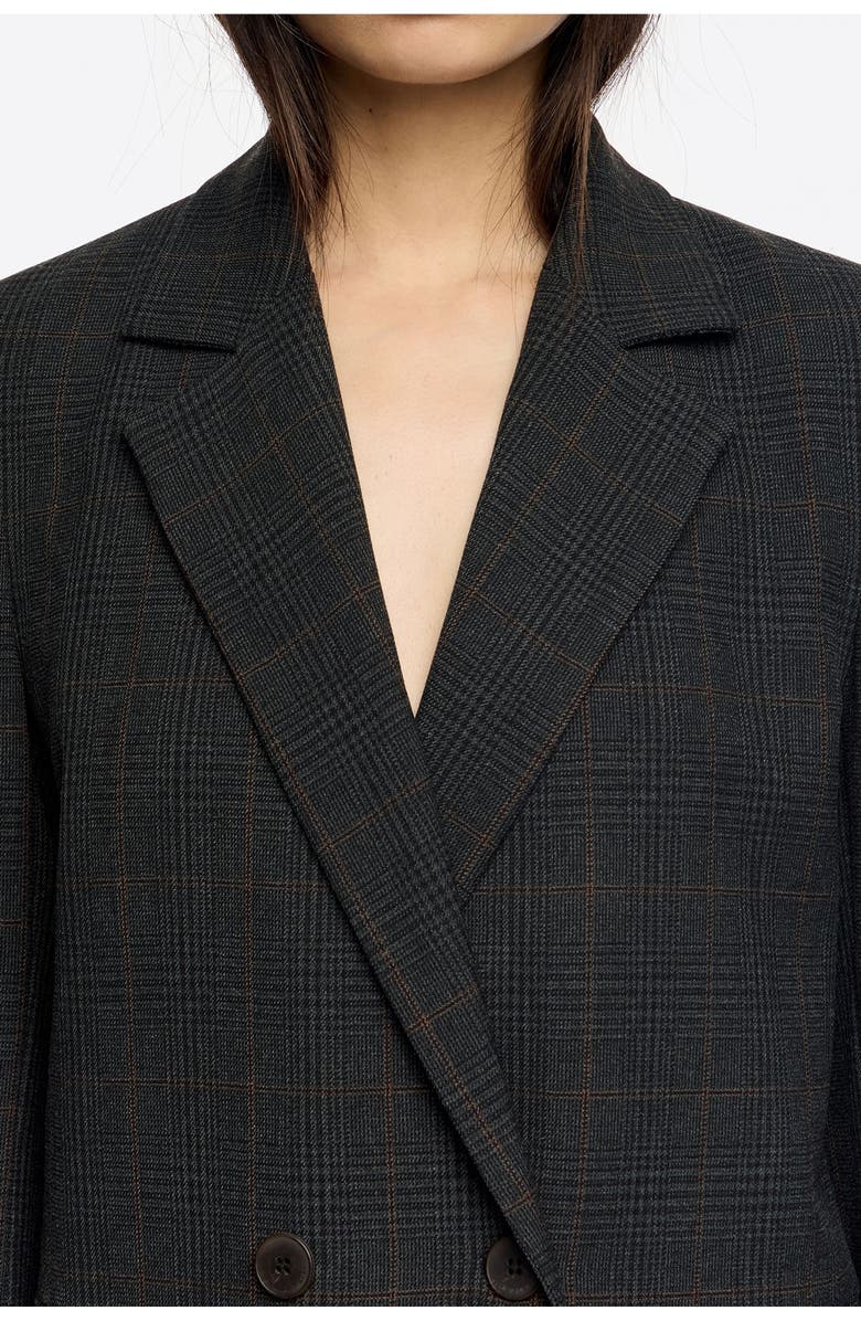 Bimba y Lola Tailored Double-Breasted Jacket, Alternate, color, Dark Grey