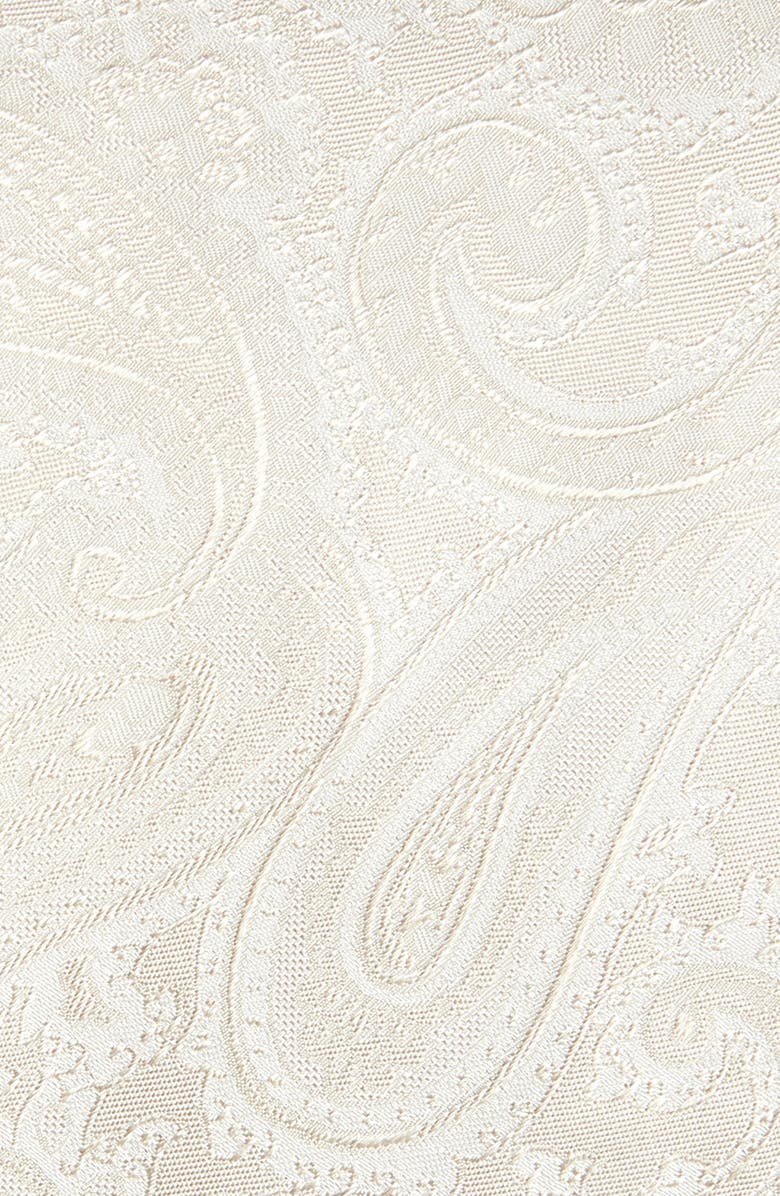 BOSS Ivory Paisley Jacquard Silk Blend Tie, Alternate, color, Natural
