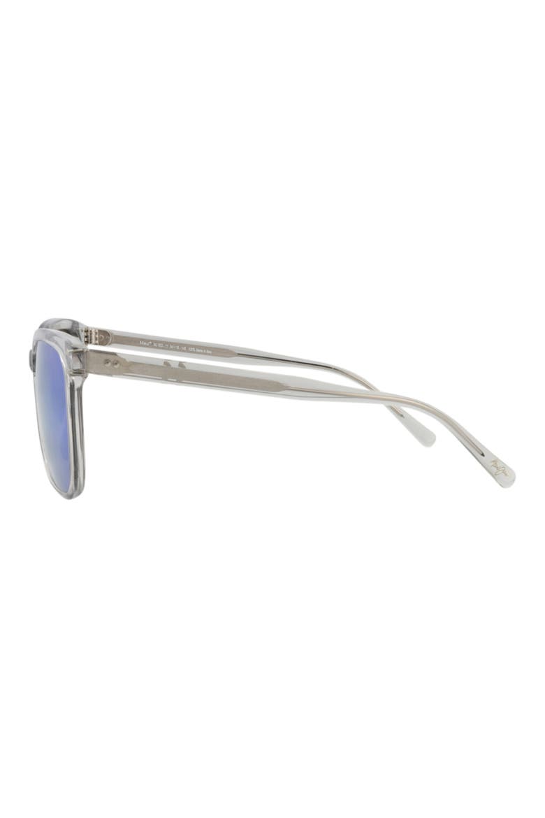 54mm Blue Hawaii Polarized Mirrored Square Sunglasses, Alternate, color, CRYSTAL CRYSTAL BLUE