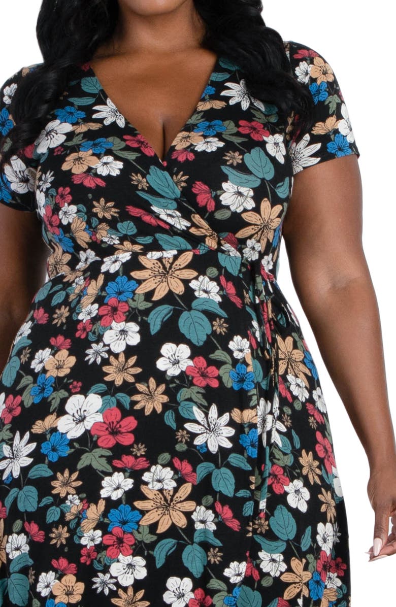 Kiyonna Farrah Wrap Dress, Alternate, color, 