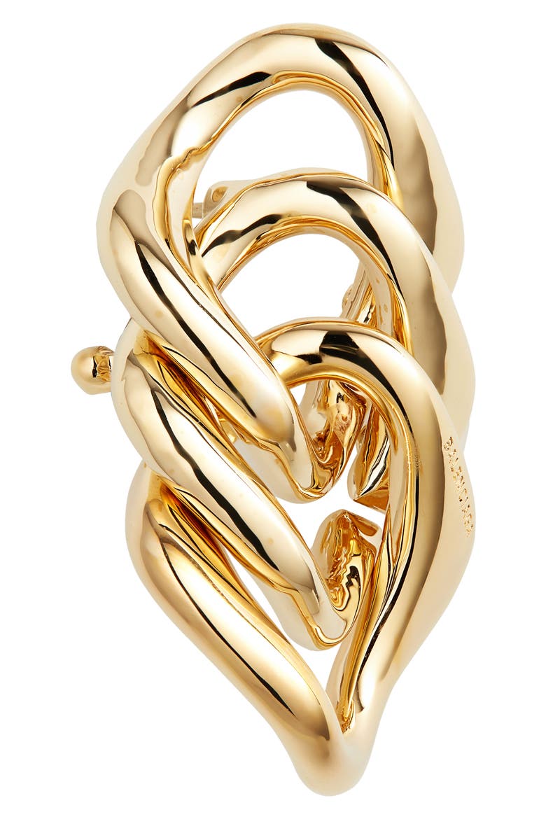 Linked Earrings, Alternate, color, SHINY GOLD