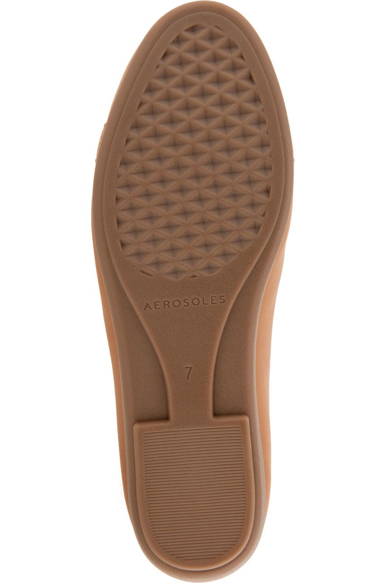 Aerosoles Big Bet Buckle Round Toe Flat, Alternate, color, Natural Faux Leather