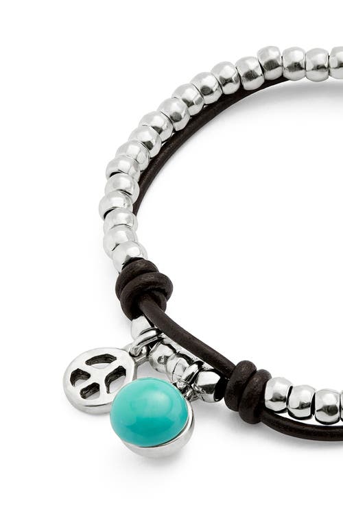 Unode50 Turquoise Murano Bead Strap In Gray