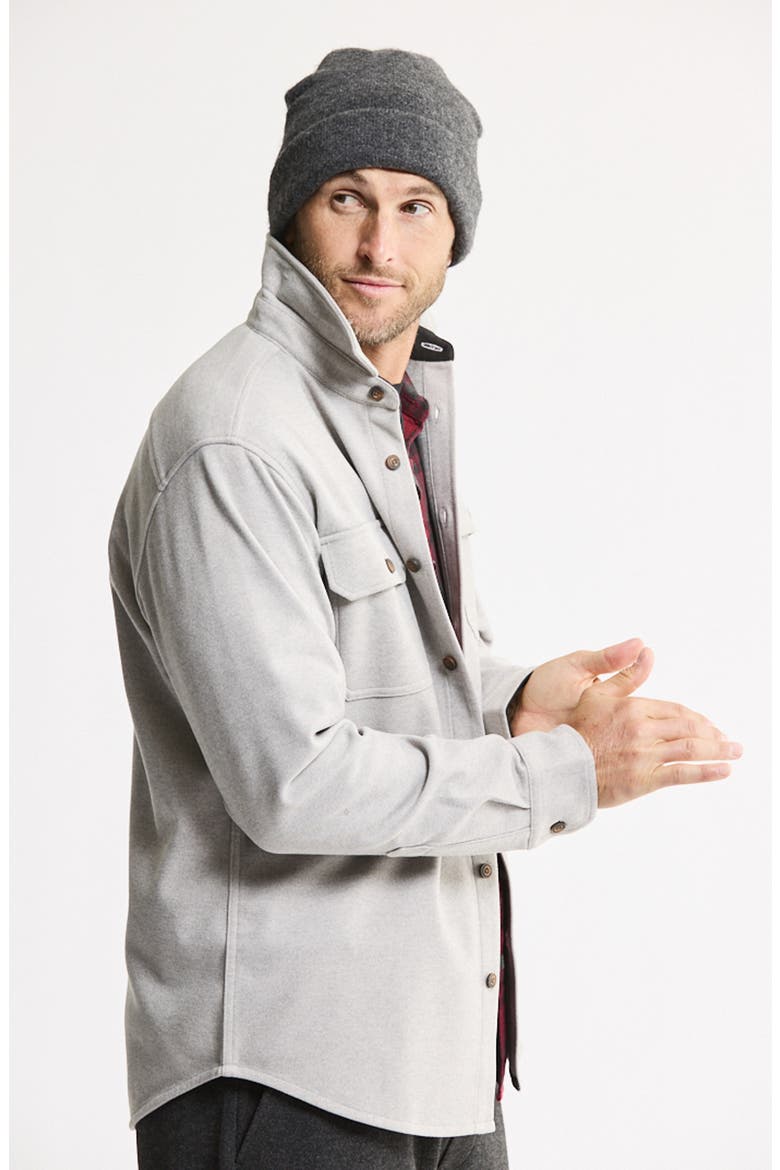 Brushed Twill Overshirt, Alternate, color, GREY