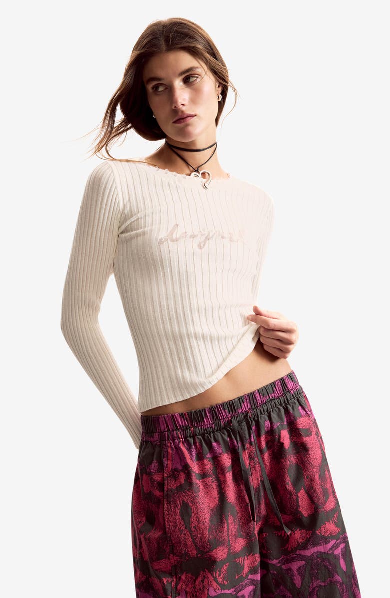 Desigual Abstract Print Wide Leg Pants, Alternate, color, Red Multi