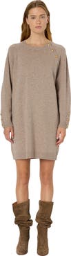 GERARD DAREL Loma Button-Shoulder Knitted Dress