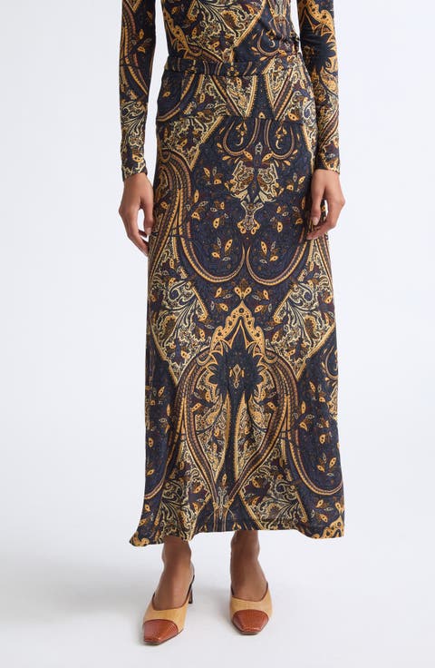 Paola Jersey Midi Skirt