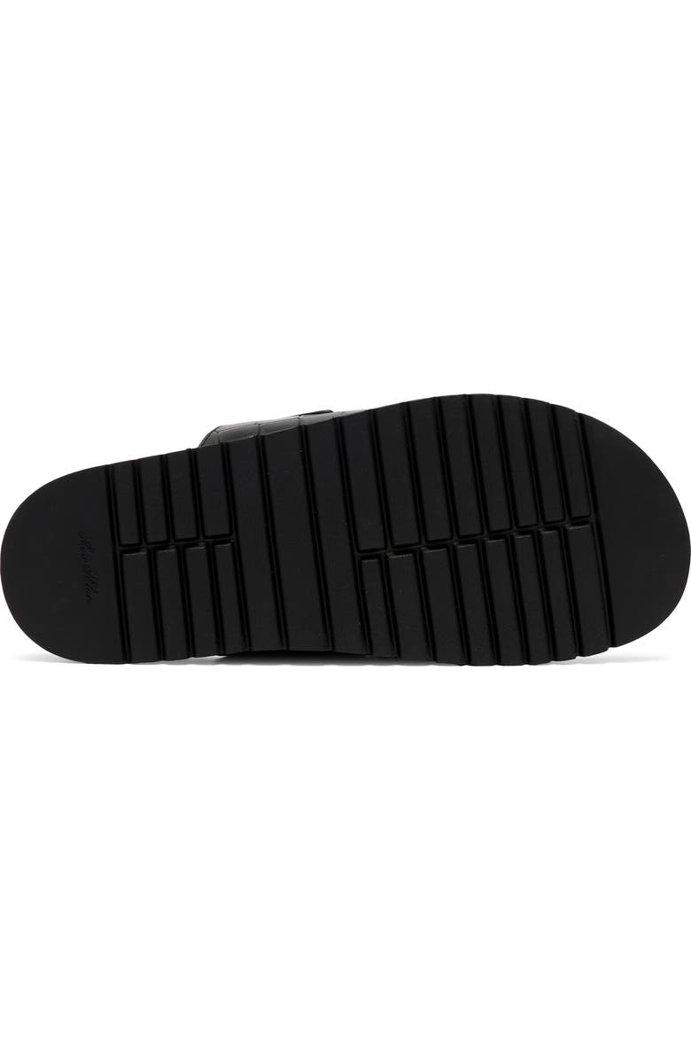 MARC NOLAN Monaco Croc Embossed Leather Slide Sandal, Alternate, color, Black Croc