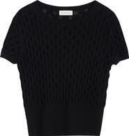 Dries Van Noten Target Short Sleeve Merino Wool Sweater