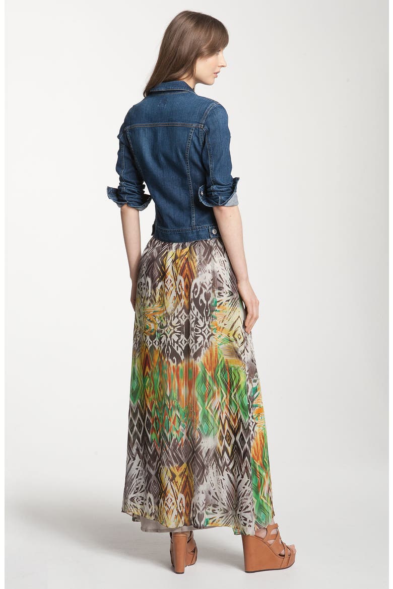 Print Maxi Dress, Alternate, color, EMERALD MULTI