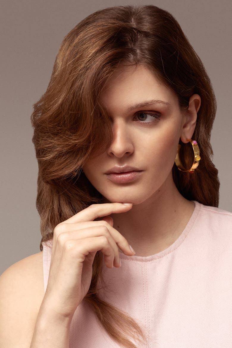 Bianca Earrings, Alternate, color, PINK