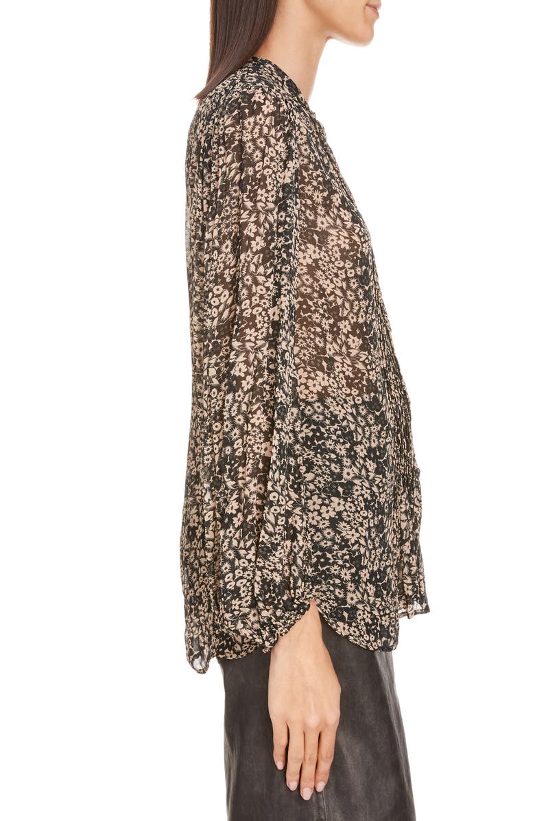 Isabel Marant Étoile Nastia Floral Print Pleated Blouse, Alternate, color,