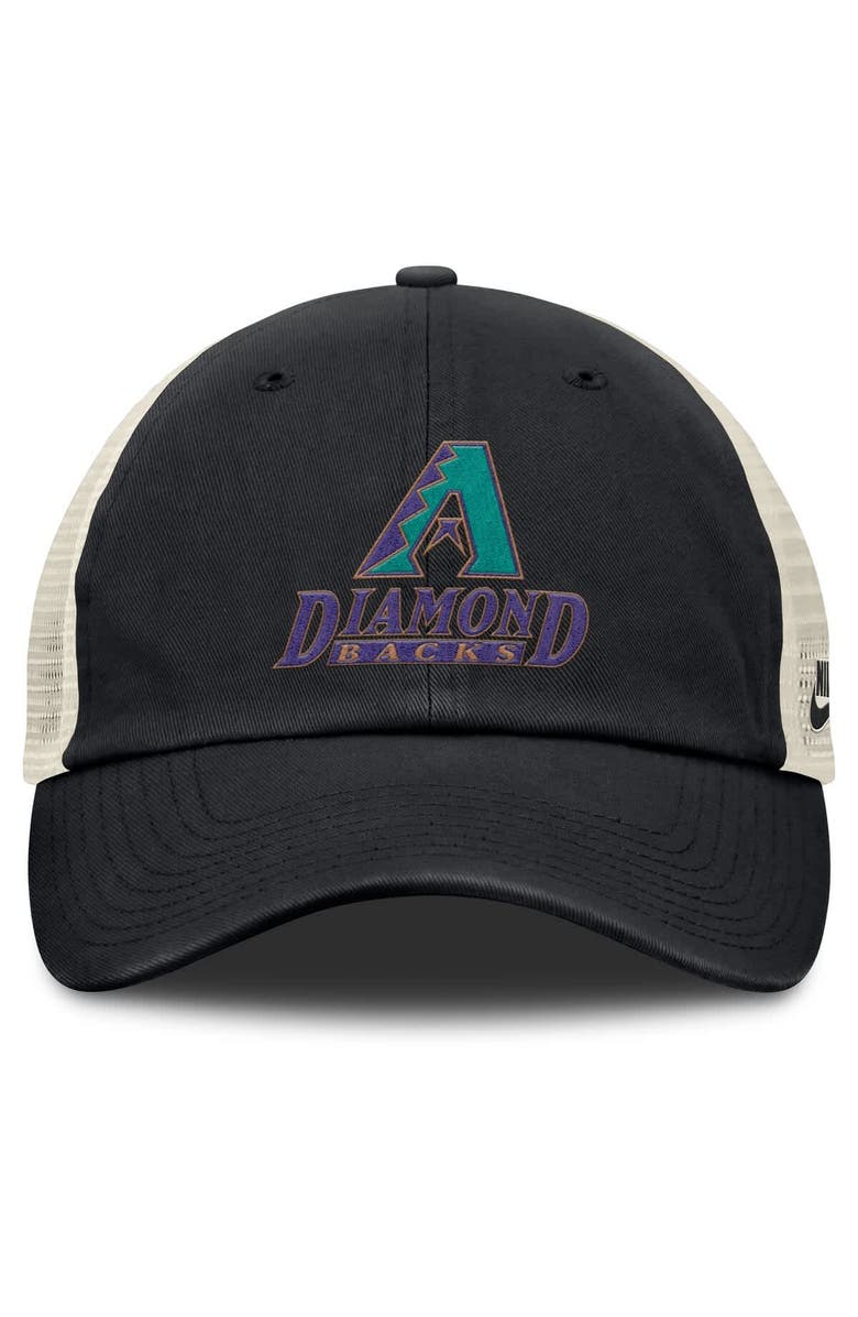 Nike Men's Nike Black/Natural Arizona Diamondbacks Cooperstown Collection Club Trucker Adjustable Hat, Alternate, color, 