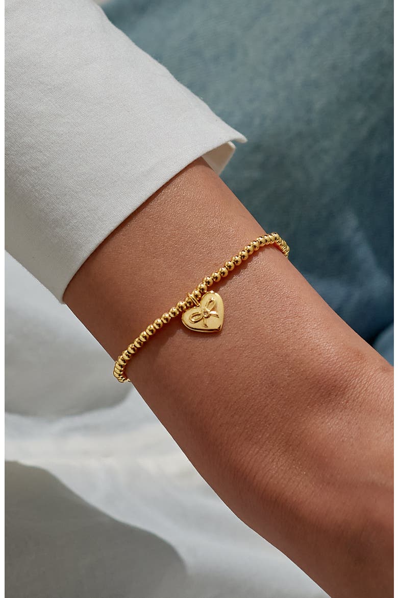 Christmas A Little 'Happy Holidays' Bracelet In Gold-Tone Plating, Alternate, color, Metallic Gold