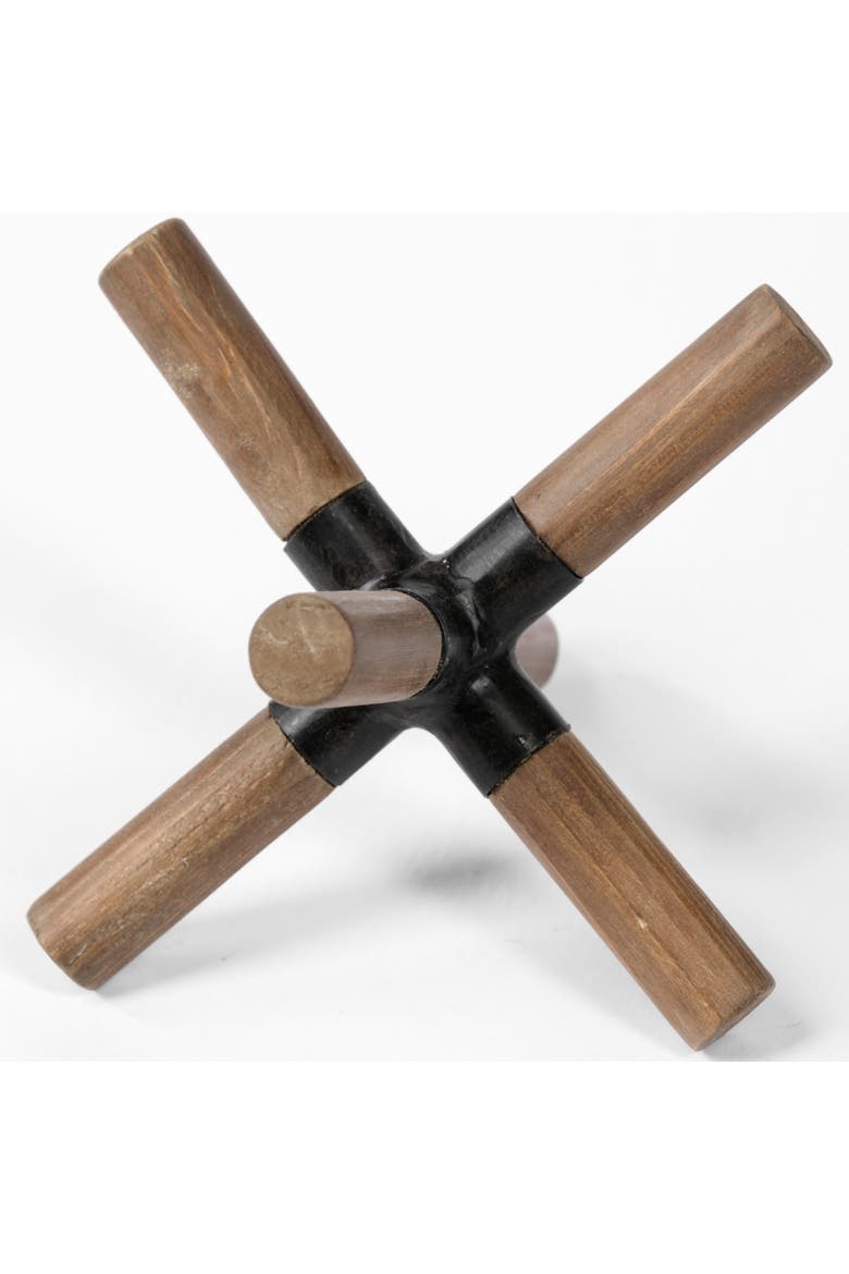 Stuhrling Wood Metal Jack, Alternate, color, Brown