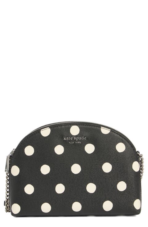 morgan sunshine dot print dome crossbody bag
