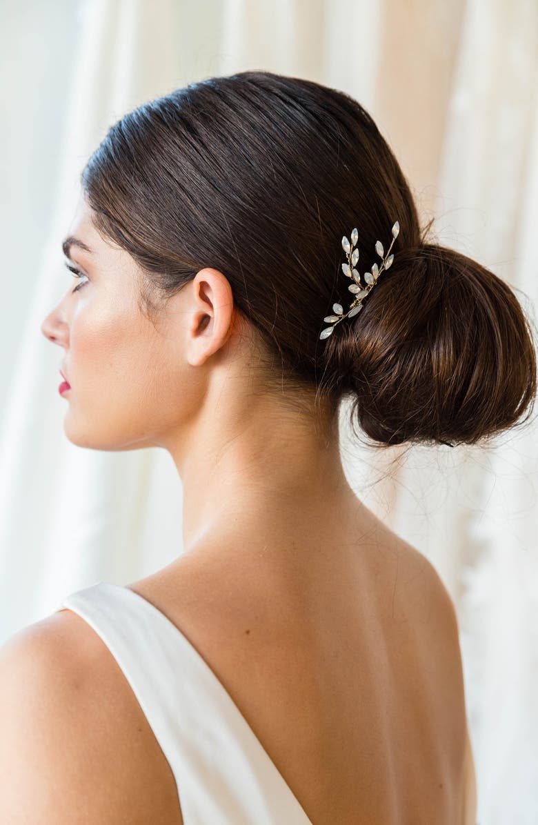 Brides & Hairpins Nicoletta Crystal Comb, Alternate, color, Silver