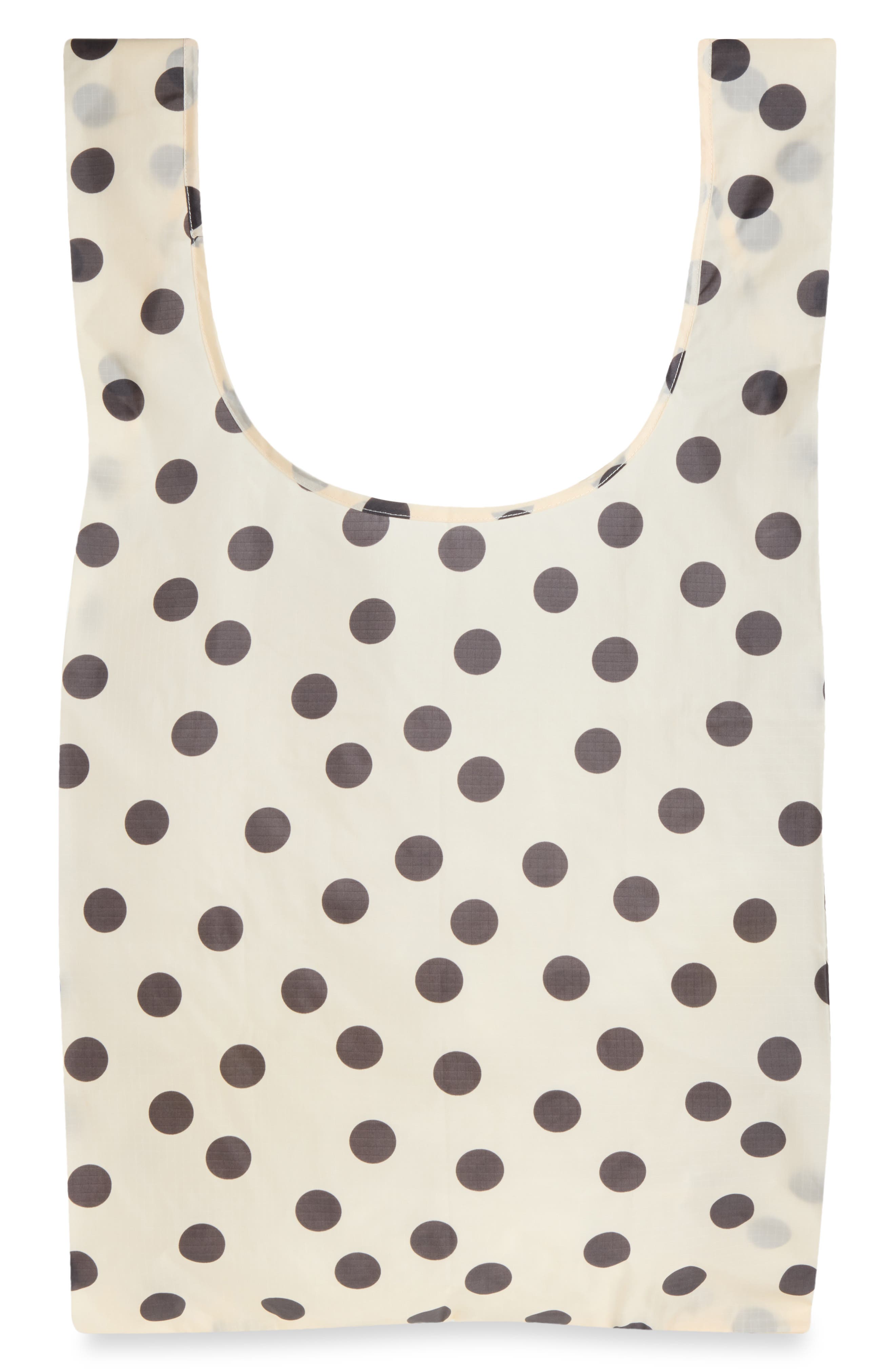 Big Baggu Tote, Main, color, CREAM AND BLACK POLKA DOT
