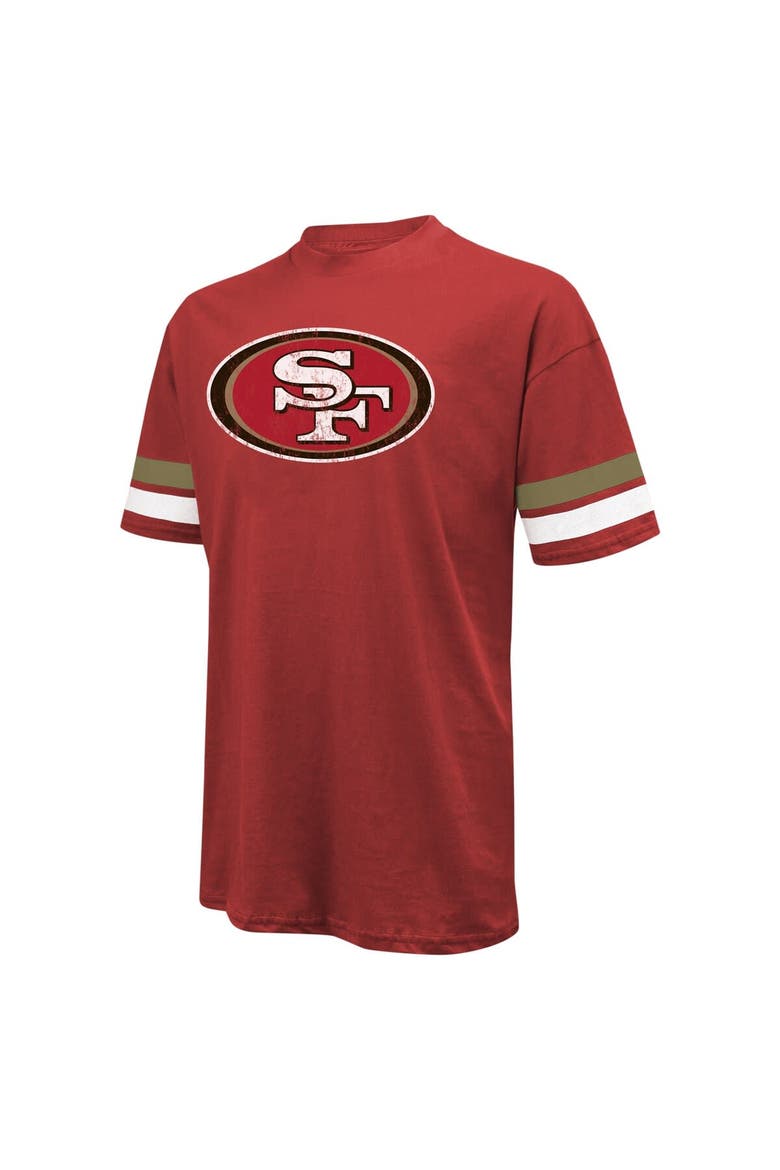 Men's Majestic Threads Nick Bosa Scarlet San Francisco 49ers Name & Number Oversize Fit T-Shirt, Alternate, color, Scarlet