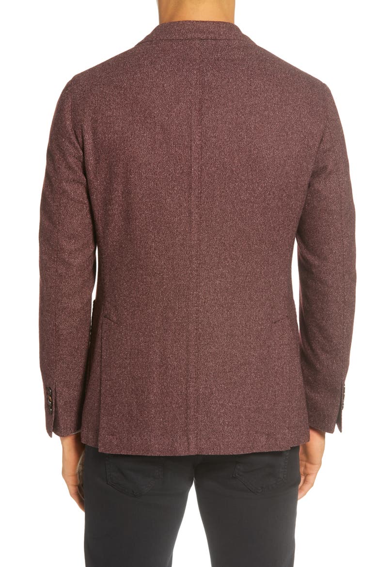 Trim Fit Solid Wool Blend Sport Coat, Alternate, color, PURPLE