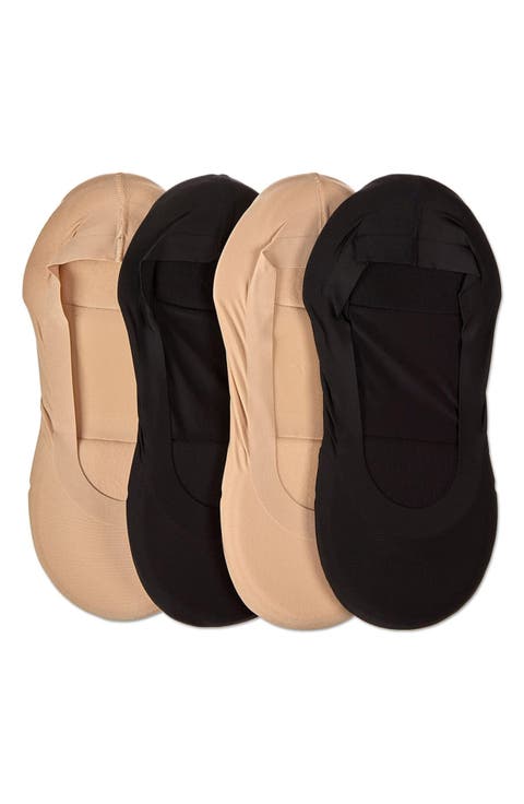 Assorted 4-Pack Cushioned Liner Socks