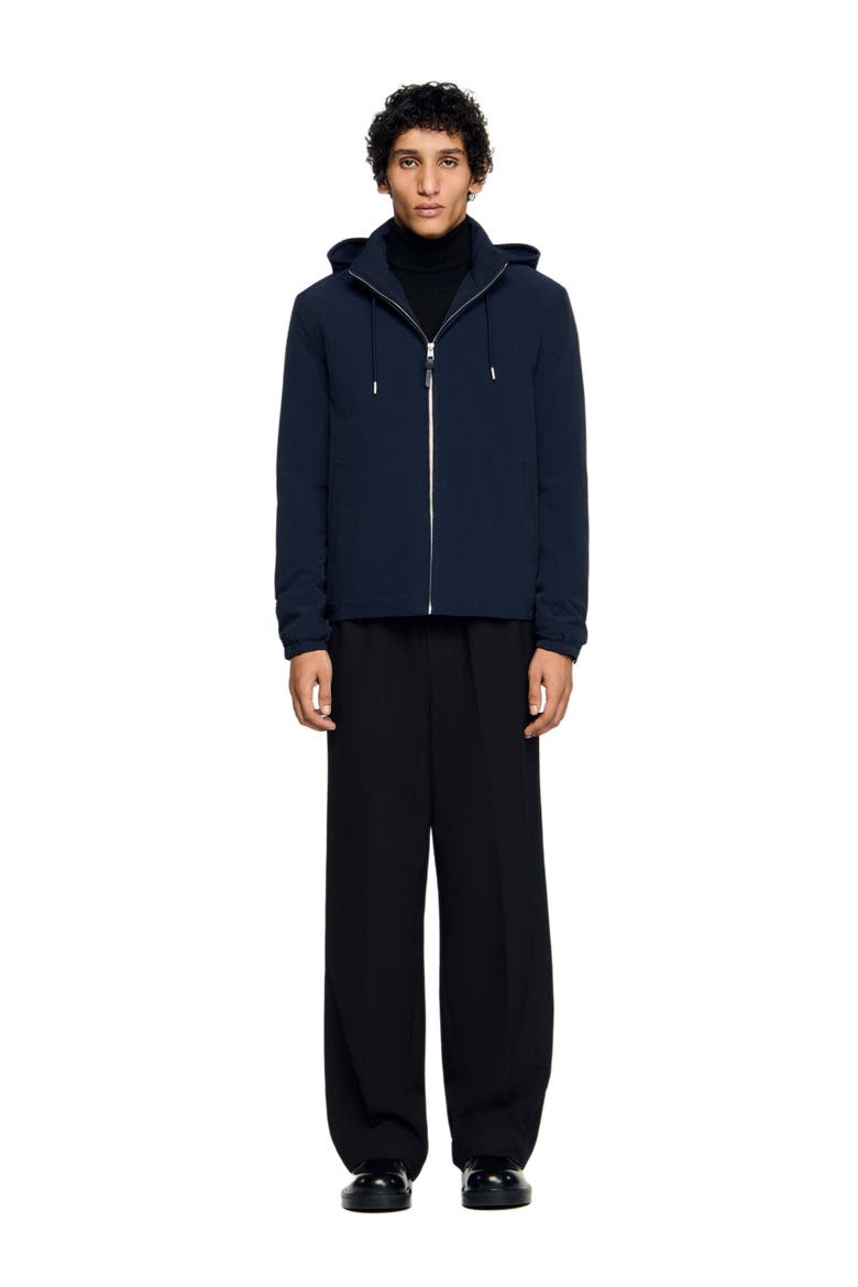 Hooded zip-up jacket, Alternate, color, Midnight blue