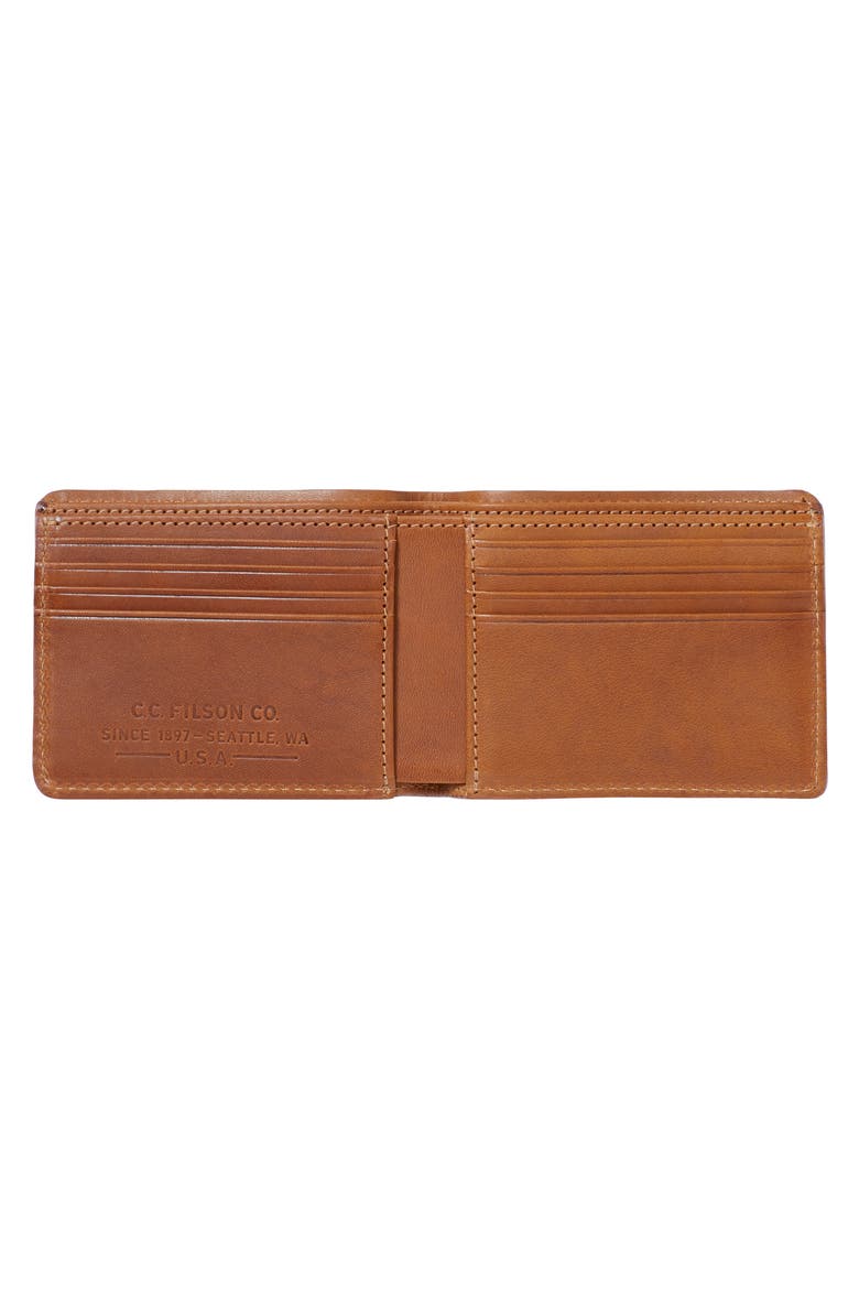 Filsone Outfitter Leather & Canvas Bifold Wallet, Alternate, color, TAN