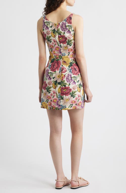 Faithfull The Brand Sanne Floral Linen Minidress In Pink Colette Floral Multi