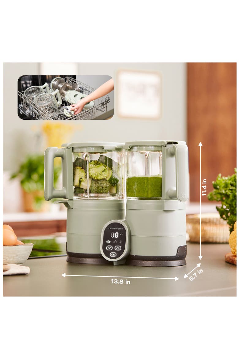 Duo Meal Glass Pro Baby Food Maker, Alternate, color, CELADON GREEN