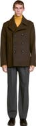 SANDRO Double-breasted wool pea coat