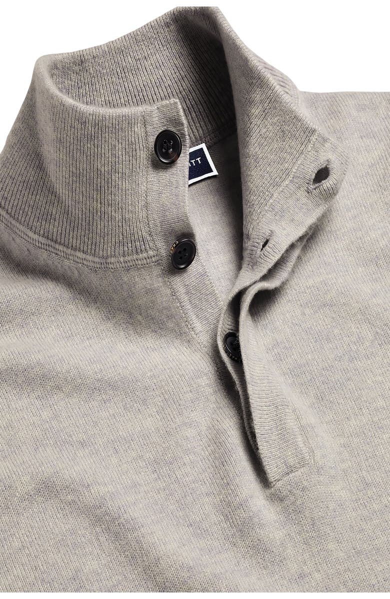 Charles Tyrwhitt Merino/Cashmere Button Neck, Alternate, color, Silver Grey
