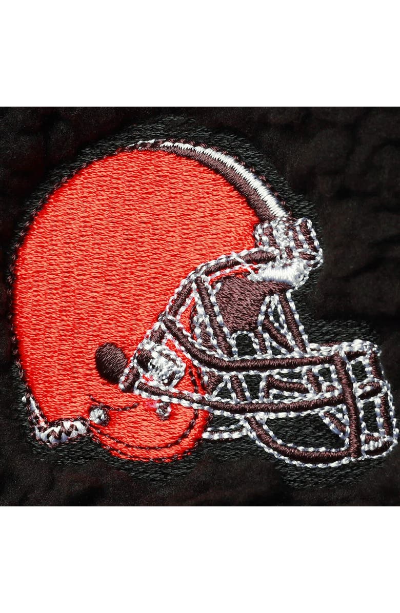 G-III 4HER BY CARL BANKS Women's G-III 4Her by Carl Banks Black Cleveland Browns Sherpa Quarter-Zip Jacket, Alternate, color, 