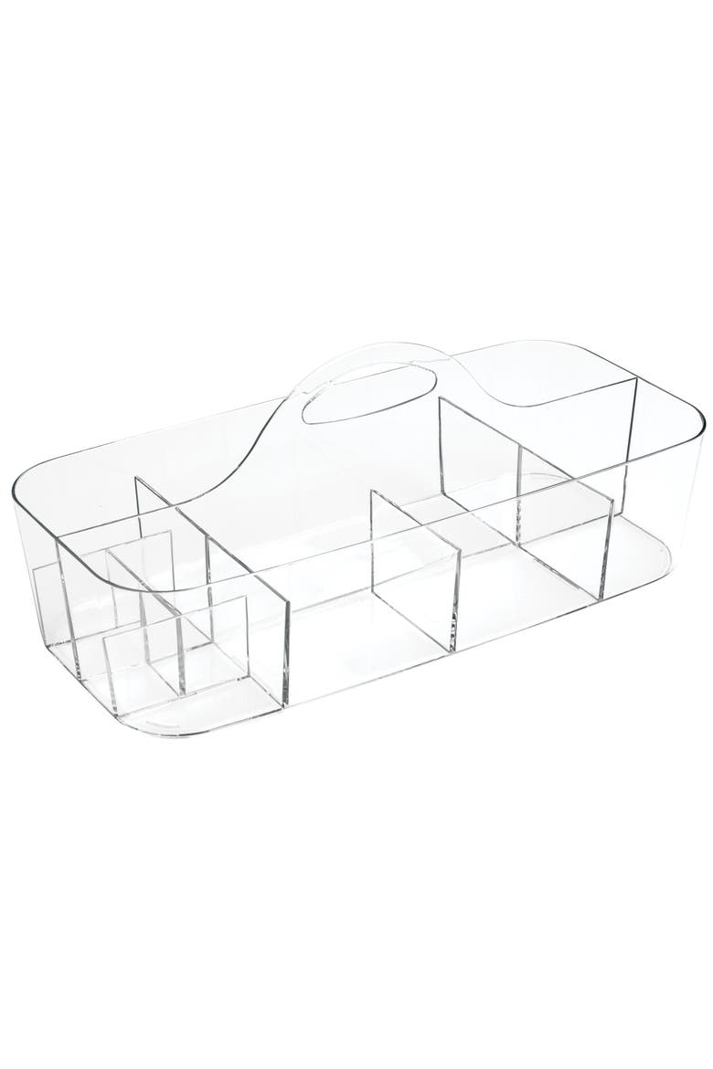 Plastic Cosmetic Organizer Tote, Main, color, Clear