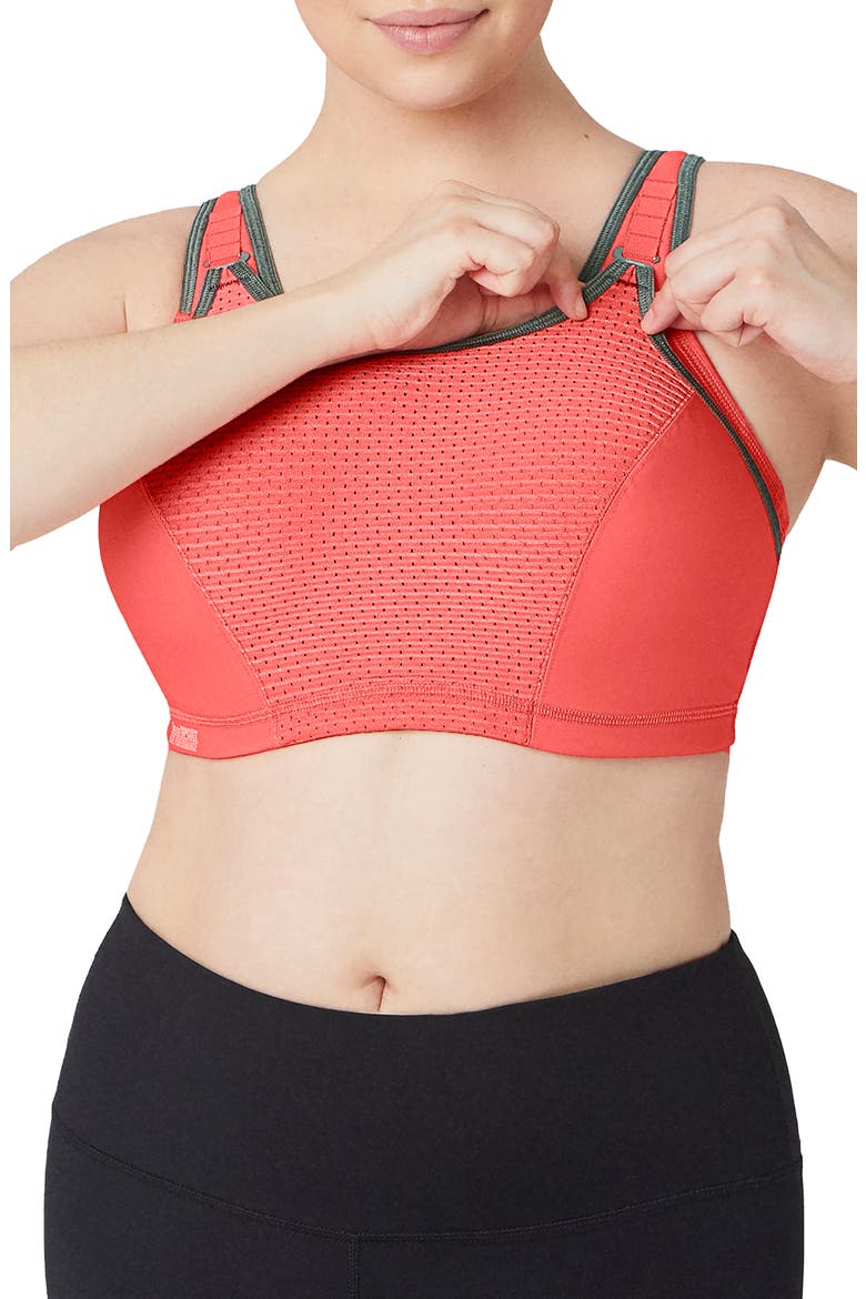 WonderWire® Custom Control Underwire Sports Bra, Alternate, color, SUGAR CORAL