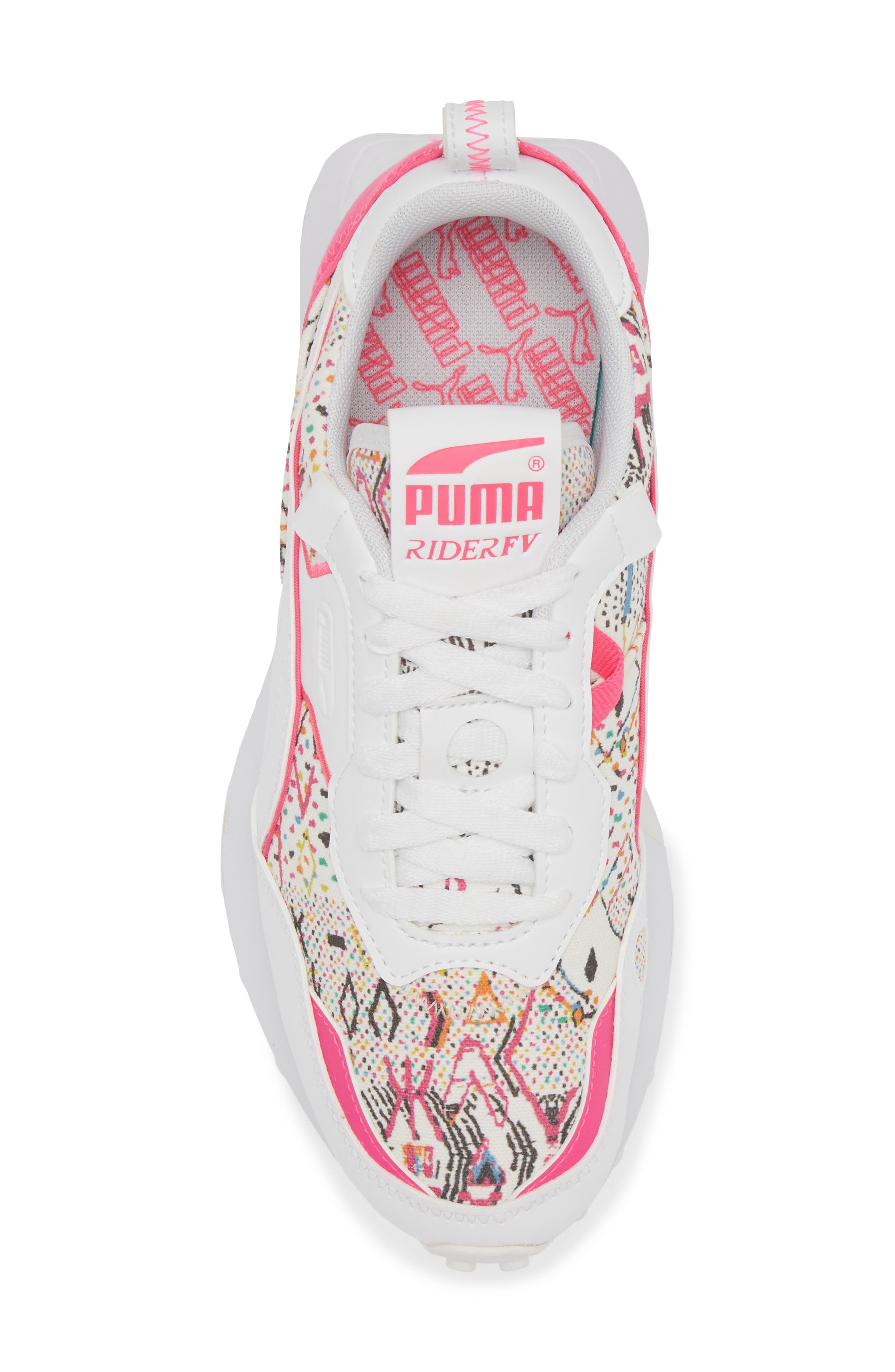 PUMA Rider FV Artisan Sneaker, Alternate, color, Puma White-Ravish