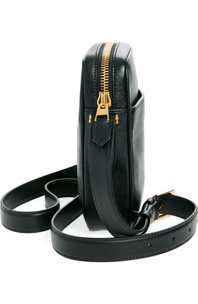 TOM FORD Small Goatskin Messenger Bag, Alternate, color, 1N001 Black