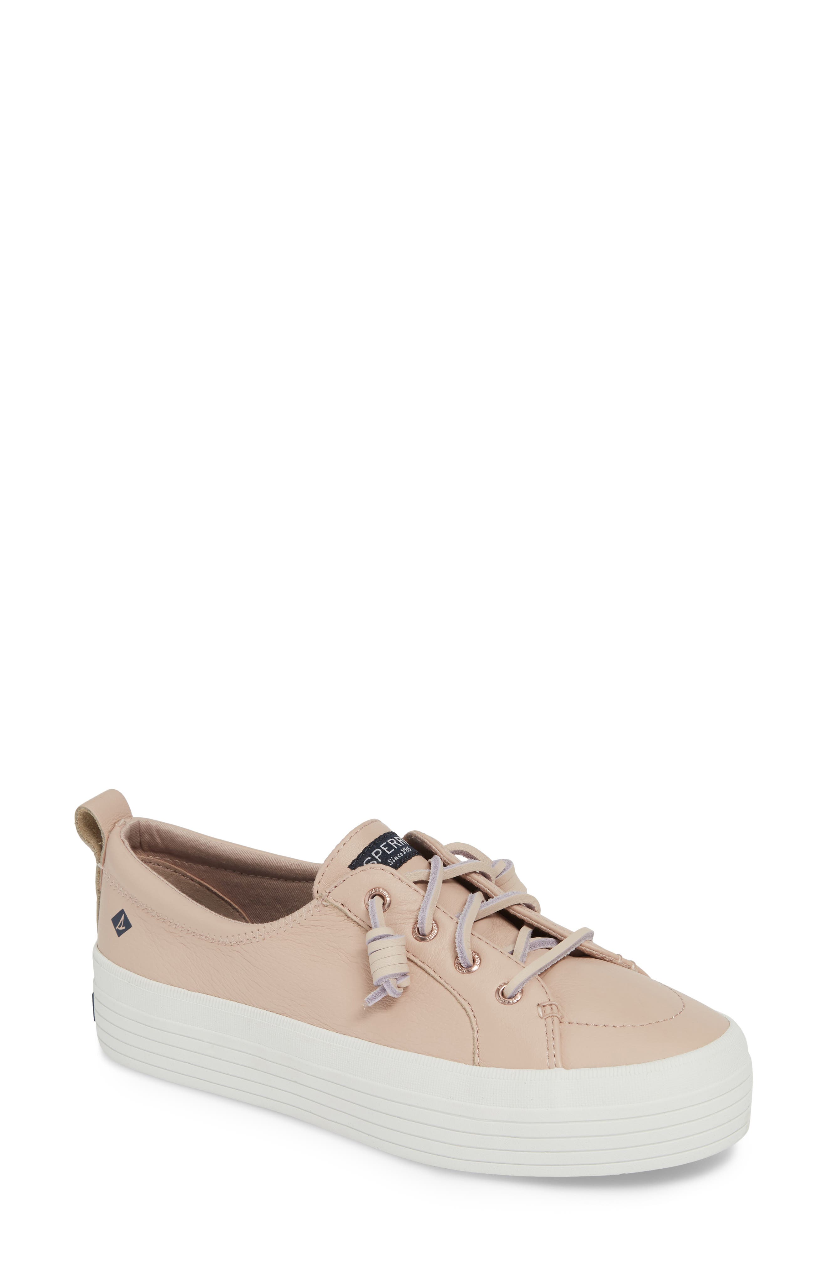 Crest Vibe Platform Sneaker, Main, color, ROSE LEATHER