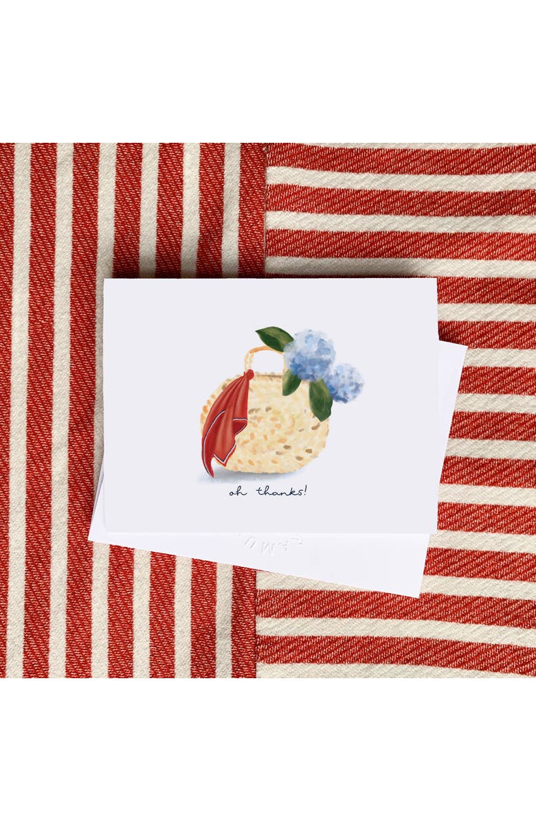 Ramus & Co Thank You Greeting Card Pack (3ct) "Oh Thanks Hydrangea Basket", Alternate, color, Multi-Pack
