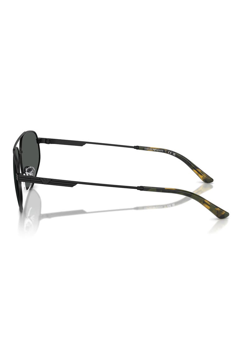 59mm Square Sunglasses, Alternate, color, MATTE BLACK / DARK GREY