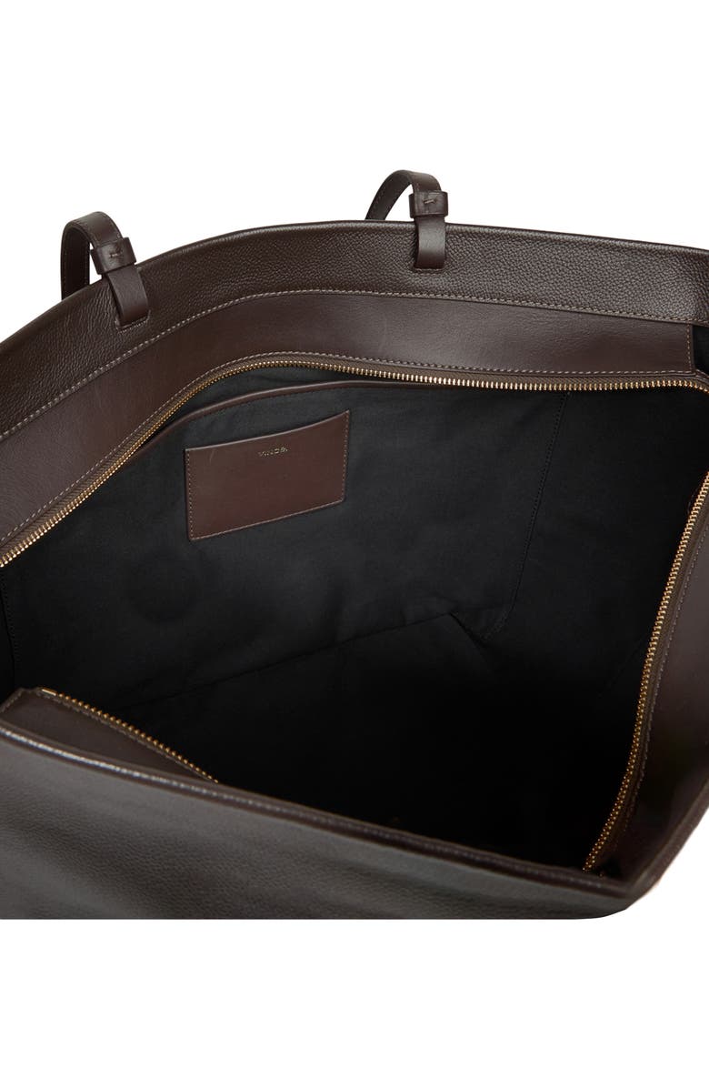 Vince Large Marin Leather Tote, Alternate, color, Cacao