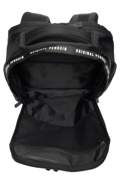 Original Penguin Zip Nylon Backpack In Black
