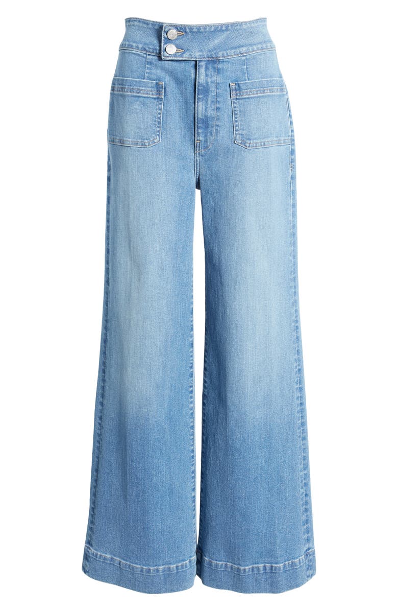 FRAME Le Hardy Patch Pocket High Waist Wide Leg Jeans, Alternate, color, 